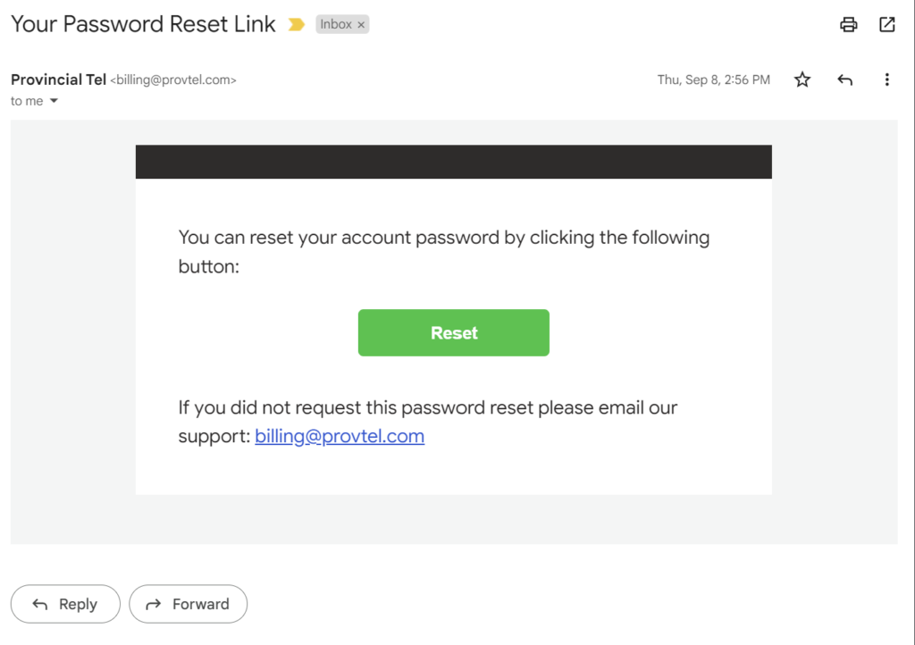 Client Portal - Step 3: Password Recovery - Email